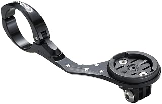Bike Out Front Combo Mount for Garmin Edge Wahoo Elemnt&Bolt,Mini Bryton Rider Stages Dash Handlebar Universal Computer Mount for Gopro, Bicycle Light(Black)