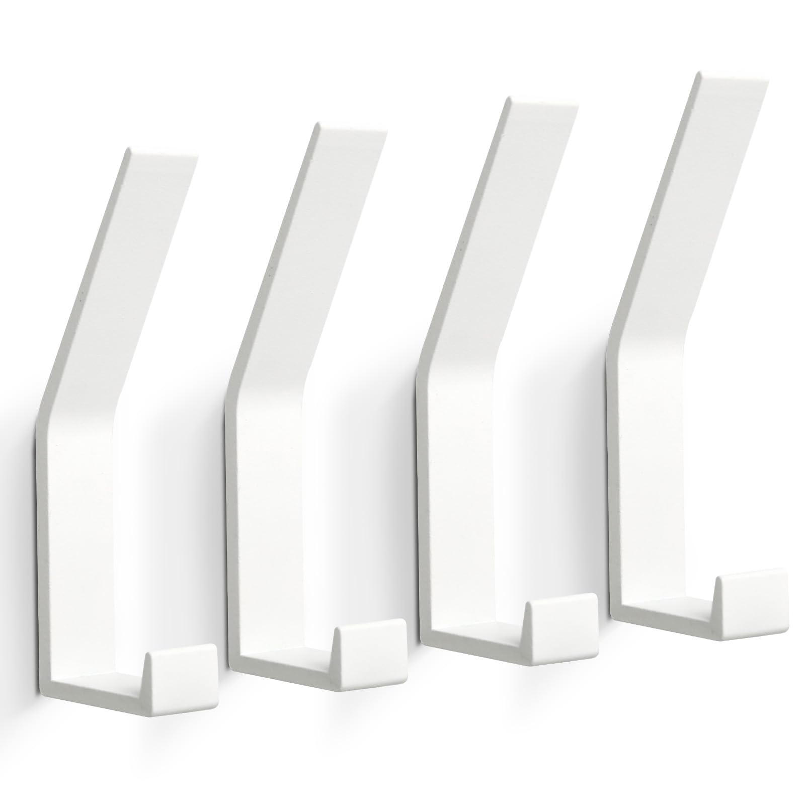 LOFTPLUS Bianco Appendiabiti da Parete in Metallo - 100cm Moderno Design Attaccapanni da Muro con 11 Ganci, Appendiabiti a Muro per Giacche, Cappotti, Cappelli, Sciarpe e Borse