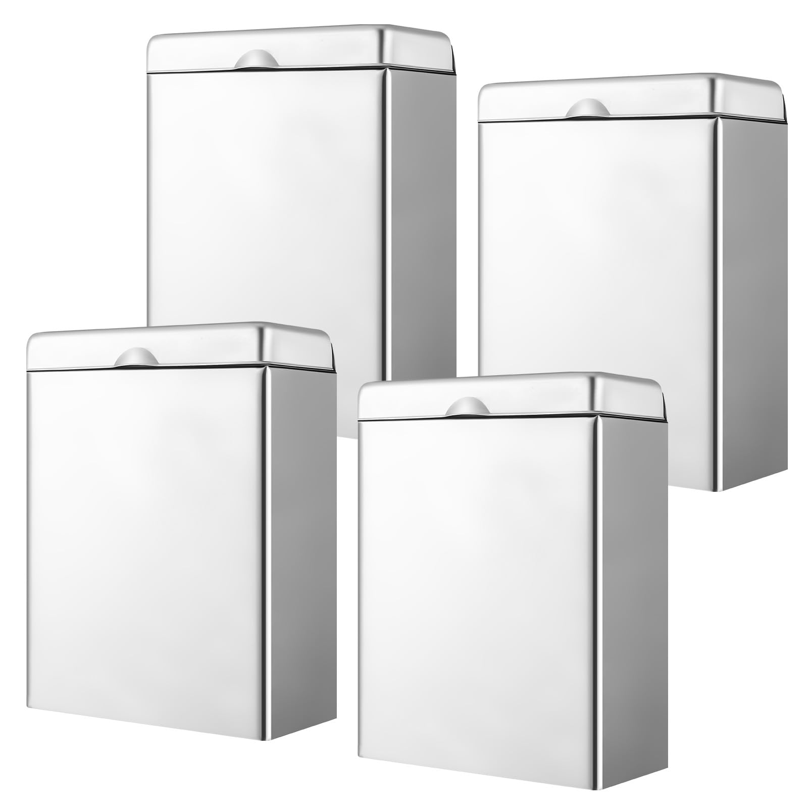 Tioncy 4 Pcs Sanitary Napkin Receptacle Wall Mounted,Natural Color