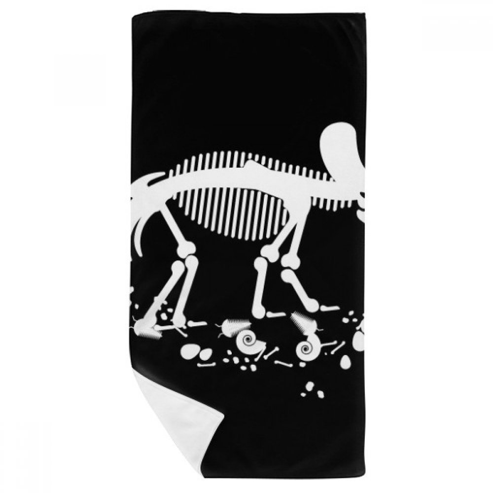 Gant de toilette long dinosaure multicolor et serviette de bain miniature douce 35x70cm