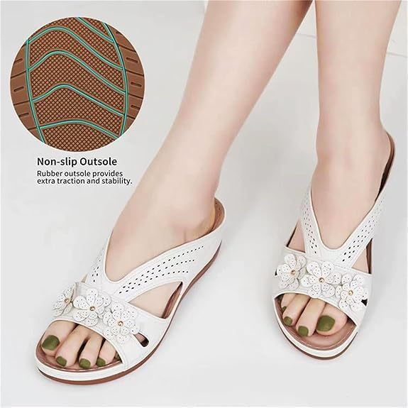 Women's Orthopedic Sandals 2025 with Arch Support Flip Flops, Cushion Flip Flops & Dressy Wedge Platforms, Summer Walking Slippers3