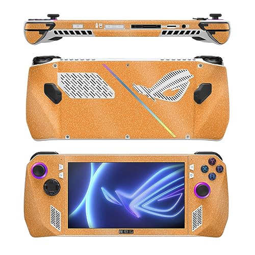 Image of MightySkins Glossy Glitter Skin Compatible with Asus ROG Ally - Solid Orange | Protective, Durable High-Gloss Glitter Finish | Easy to Apply