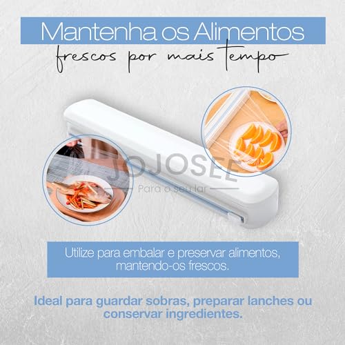 Suporte Cortador De Plástico Filme, Papel Alumínio ou Papel Manteiga, Dispenser de Filme PVC com Imã