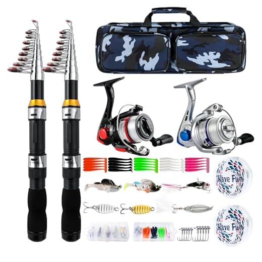 Telescopic Fishing Rod Reel Combo 2PCS 6.89FT Collapsible Fishing Pole Spinning Reel Lures Accessories with Fishing Bag Portable Fishing Rod Kit for Saltwater Freshwater Travel Fishermen Gift
