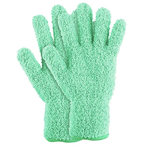 Molain 1 par de guantes de microfibra reutilizables y lavables gu...