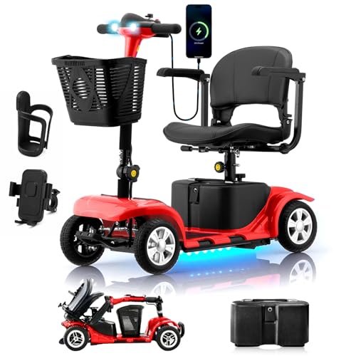 Mobility Scooter for Adults with LED Headlights