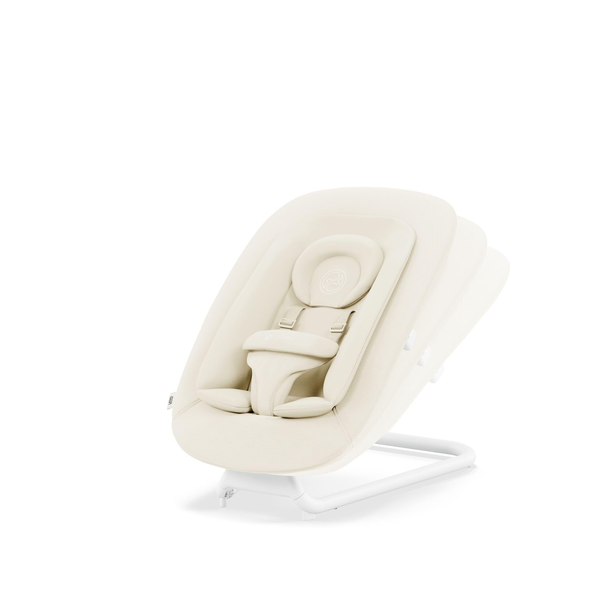 CYBEX Gold Leżaczek, Bujaczek Z Komfortową Wkładką, Kompatybilny Z Systemem Krzesełka Cybex Lemo I Click&Fold, Od Urodzenia Do 3 Lat (Ok. 15 Kg), Canvas White