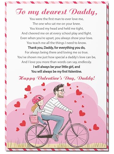 BlinkWishes Tarjeta de felicitación de San Valentín para papá