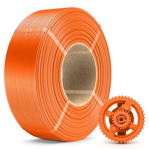 Image of SUNLU PLA+ Refill Filament Refill 1.75mm 1KG, 3D Printer Filament PLA Plus, No-Spool PLA Plus Filament for Reusable Spools Compatible with Bambu Labs Filament, 1KG Roll, Sunny Orange