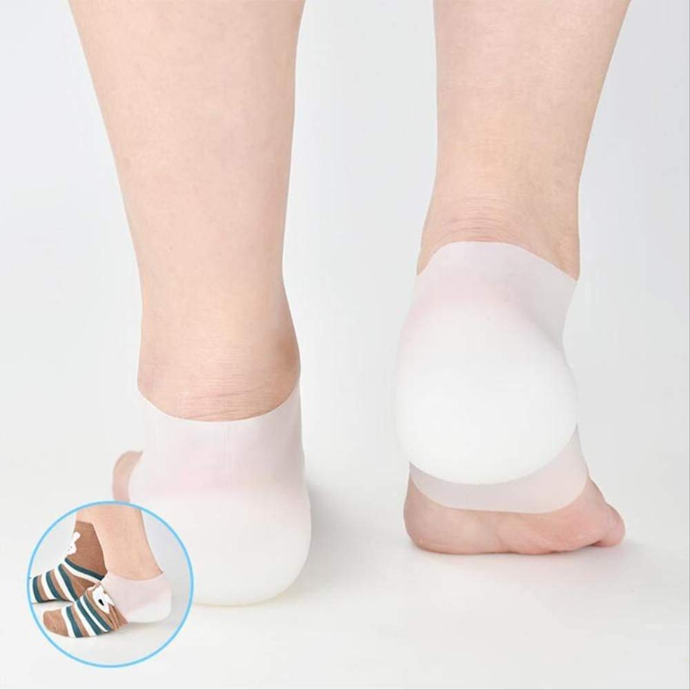 1 par de plantillas de gel. Plantilla interior invisible. Conjunto de talón de silicona. Cojín suave para los pies. Almohadilla de altura interior. Almohadilla de talón unisex. Plantilla de calcetín