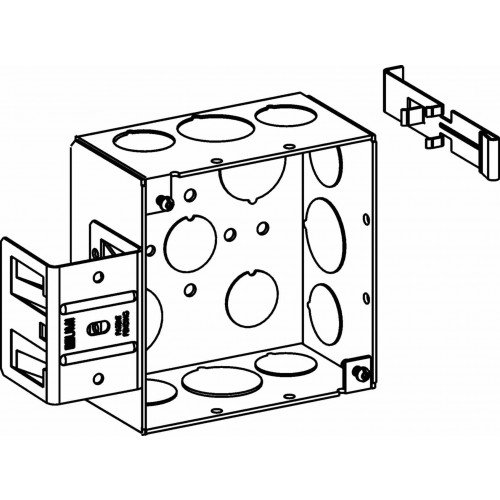 4S Box 4sdb-50/75-ms avec support MS et boîtier de profondeur 2-1/8 pouces