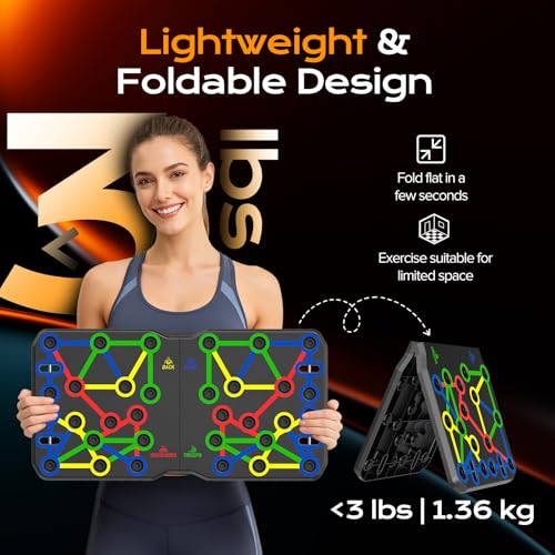 Image of AERLANG Extra Large Push Up Board 26.2 inch x 13.8 inch, Portable 30-in-2 Workout Set for Push Up, Multi-functional Pushup Stands for Strength Training, Fat Burning Push Up Bar for Home Gym
