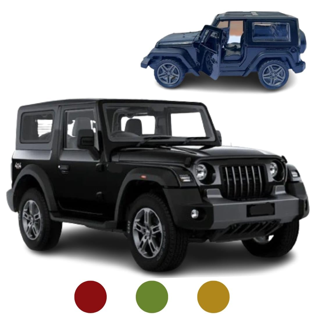 COLLEN ARRAY Kid Thaar Car Toy|Diecast Metal|Pull Back Action|Miniature Model Of Real Thaar| You May Get Any Random Color. Good In Race Car