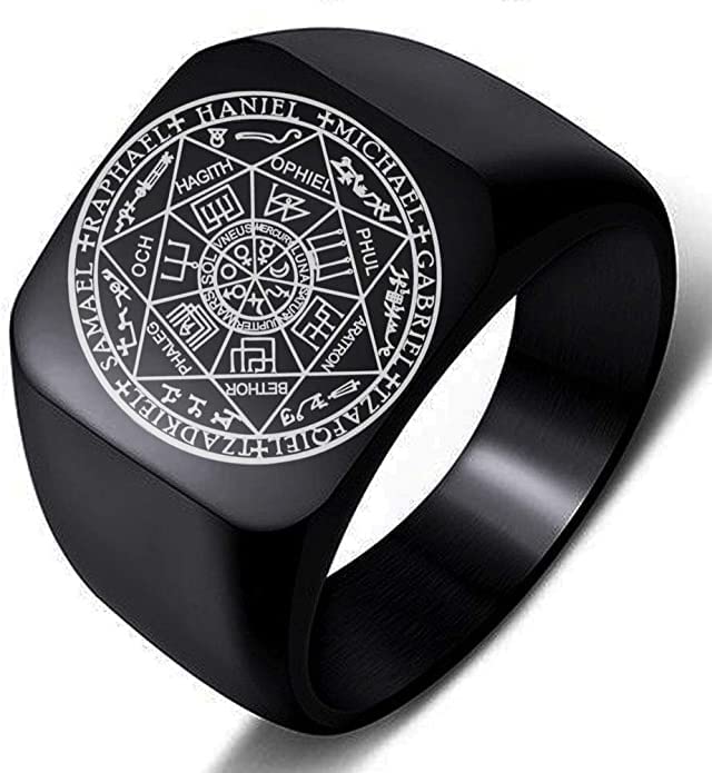 THE MEN THING 7PROTECT - Titanium Steel Ring | The Seals of The Seven Archangels Protection for Mens (Black Toned Size : 17) (B0BLT65DQW) Amazon Price History, Amazon Price Tracker