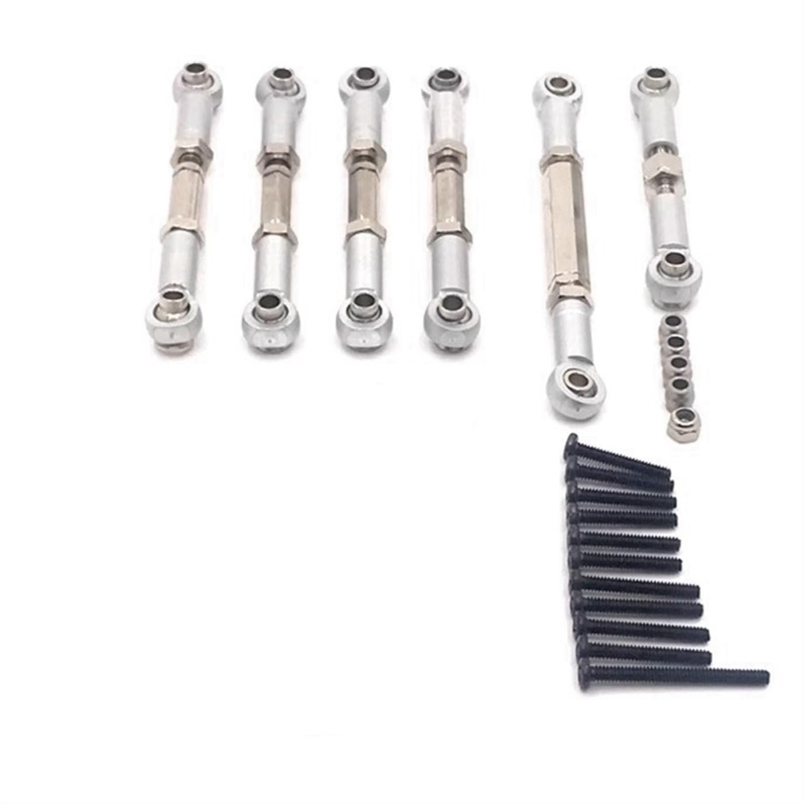 Varilla de Tracción para FMS para Xiaoqi para FCX24 1/24 Teledirigido Piezas De Repuesto Coche Kit Varilla Amarre Enlace Dirección Metal Ajustable