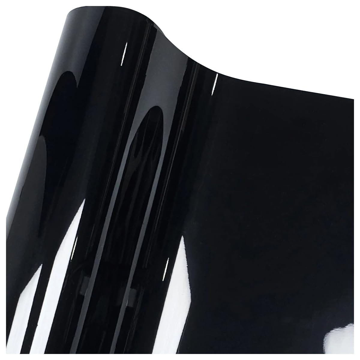 Cozylkx Ultra Gloss Black Vinyl Wrap Film - Self-Adhesive High Gloss Vinyl Sheet with Removable & Residue-Free Backing for Cars, Motorcycles, Bikes,