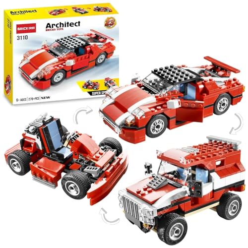 Image of 23 in 1 Speed Champions Building Kit | STEM Toy for Kids 6+ | Car Enthusiasts Imaginative Play Educational Building Toy | Collectible Model Realistic Race Car - 278+ Pcs