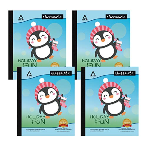 Classmate Notebook - Single Line, 172 Pages, 190 mm x 155 mm - Pack Of 4
