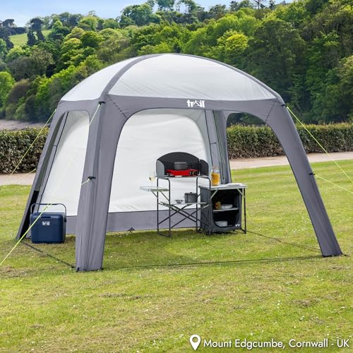 Trail Air Gazebo With Removable Sides, Inflatable Event Shelter, Outdoor Garden Camping Festival Shade, Waterproof 5000Mm, UPF50+ Uv Sun Protection, Pump & Bag (3M X 3M X 2.2M) - 2