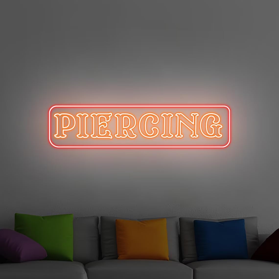 Piercing Neon Sign – Custom LED Wall Light for Piercing Studio Decor, Tattoo and Body Art Shop Neon Sign, Salon Piercing Wall Decor Business