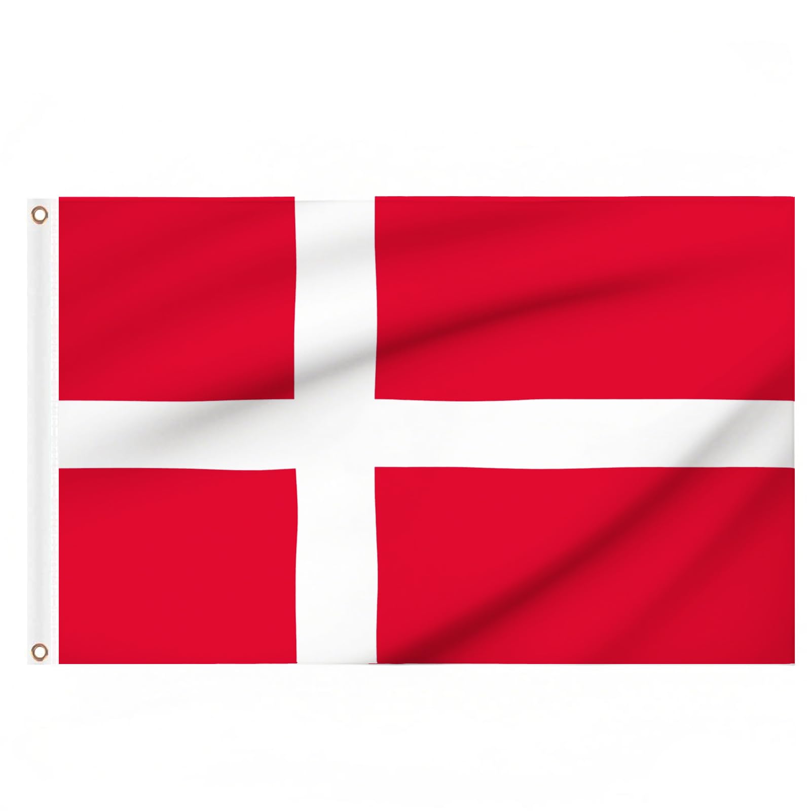 Denmark Flag 5ft x 3ft, Large Big Danish Flags with Brass Eyelets for Football Sports Events School Culture Day Party Outdoor Decorations โ image 1