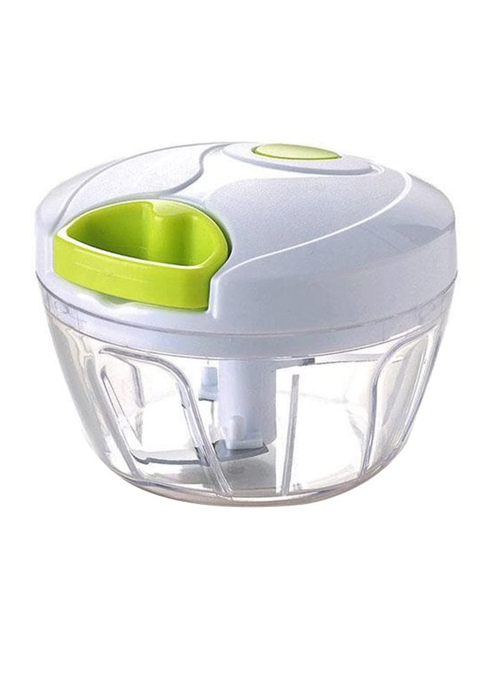 Dubai Gallery Hand Pull Food Chopper White/Green/Clear