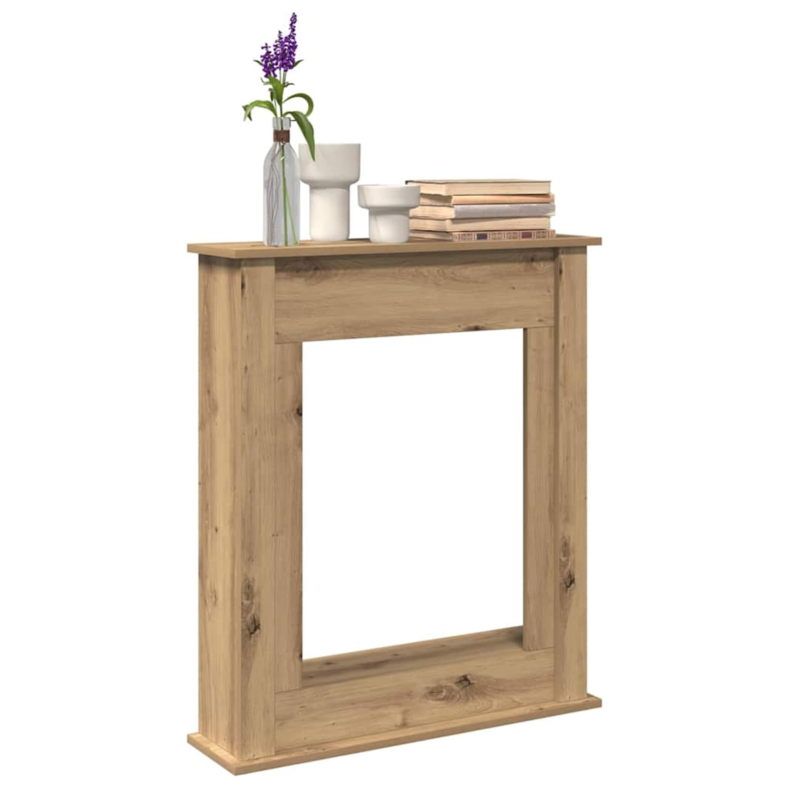 Kaminumrandung Artisan-Eiche 75x20x87,5 cm Holzwerkstoff Kaminzubeh?r Model854588