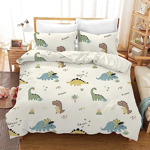 MUSOLEI Dinosaur Duvet Cover Set Kids Boys Girls Cartoon Animal Bedding Set - Image 3