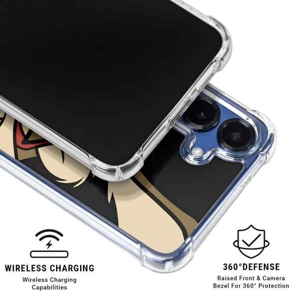 Skinit Clear Phone Case Compatible with Galaxy S25 - Officially Licensed Looney Tunes Wile E. Coyote Smile Design