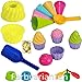 Produktbild HHO Sandspielzeug: 1 Kuchen-Sandform + 5 Eistüten + 1 Portionierer + 8tlg. Cup Cake Sandförmchen + 1 Mehlschaufel Sandkasten Kindergarten
