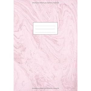 Notizheft DIN A4: 110 Seiten liniert ohne Rand | Lineatur 21 Notizbuch gebunden | Ideal als Journal, Tagebuch, Schulheft, Collegeblock, Heft für Notizen | Glanz Softcover Rosa Marmor Taschenbuch – 24. Januar 2019