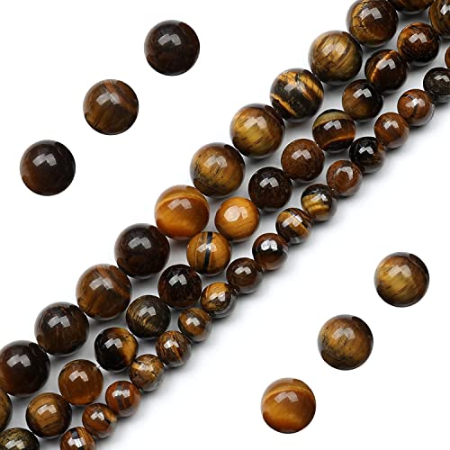 Image of 51pcs Natural Beads Round Yellow Tiger Eye Gemstone Beads Loose Beads 6 MM || Feng Shui || Gemstone || Reiki || Healing ||टाइगर आई /टाइगर स्टोन