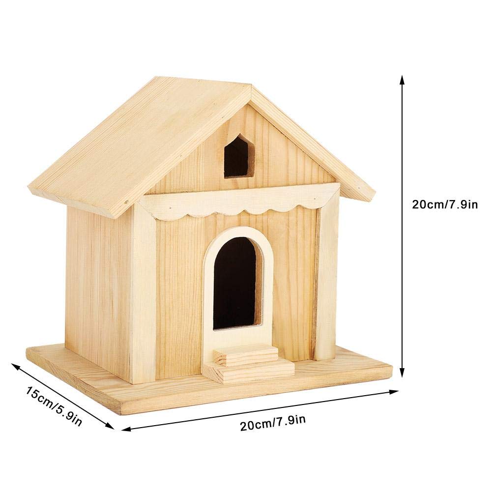 Casetta Per Uccellini Da Esterno, Nidi per Uccelli Birdhouse in Legno, Bird House in Legno massello Spot Garden Nidi per Uccelli in Legno Bird House in Legno per Giardino