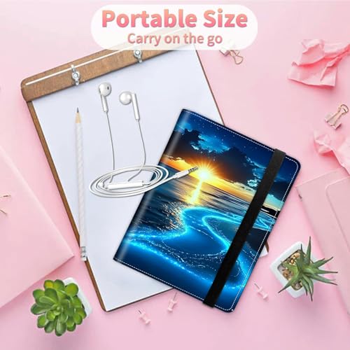 Image of Photo Album 4x6 120 Pockets Photos with Strong Elastic Band, Small Mini Albums Sheet Protector Folder for Photos, Album for Family Wedding Women Men Baby Vacation Gift, Blue Beach
