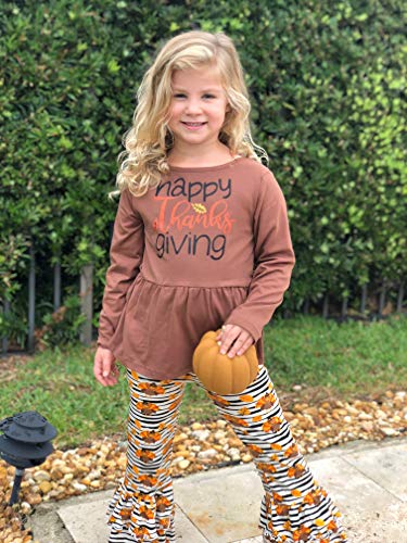 Unique Baby 2 Piece Girls Double Ruffle Leggings Outfit with Long Sleeve Tunic Shirt Kid and Toddler Clothes Set2