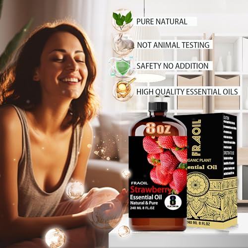Aceite esencial de fresa y loto 8 y 16 oz para difusor miniatura 4