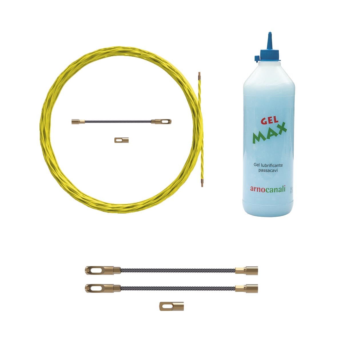 Arnocanali - KIT Sonda SPIRALATA Ø 3,5mm L20m + liquido scivolante 150 ml + teste ricambio