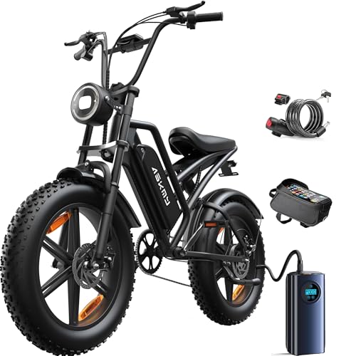 Askmy Electric Bike Fat Tire 20"×4.0"-750/1000W Peak Motor, 48V Battery,