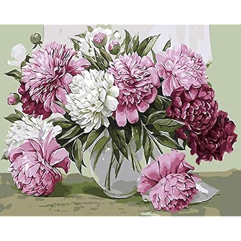 Paint by Numbers for Adults and Kids Kits Oil Acrylic Paint Color Easy for Beginner Flowers DIY Paintings Art Set Wall Home Décor md Cover