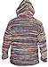 Shopoholic Fashion Men's Cross Neck Hooded Tyedye Multicolored Woolly Hippie Jacket, L
