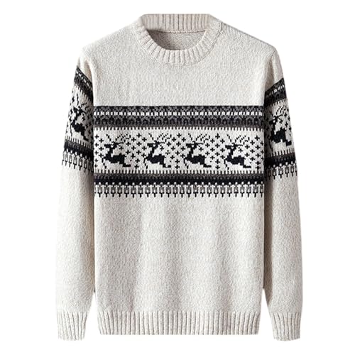 Weihnachtspullover Herren Strick, Weihnachtspulli Herren Lange Ärmel,...