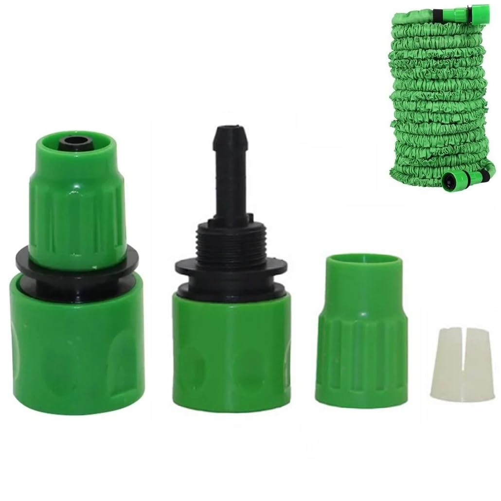 2 Pcs Expanding Hose Connector Direct Repair Replacement 3/8" Pipe to 16mm Quick Connection Car Washing Telescopic Tube Joint 8/11mm Hose Garden Irrigation Cleaning Connector