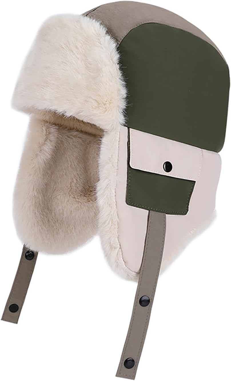 Girls Trapper Hat with Ear Flaps Fleece Lined Winter Sherpa Hats
