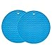 Sottopentola in silicone Tappetino multiuso per asciugatura Sottopentola resistente al calore fino a 464 ° F, presina, impermeabile, (set di 2) antiscivolo, flessibile, durevole (Blu)