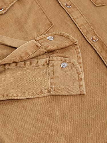 Image of Dennis Lingo Men's Solid Slim Fit Cotton Casual Shirt with Spread Collar & Full Sleeves