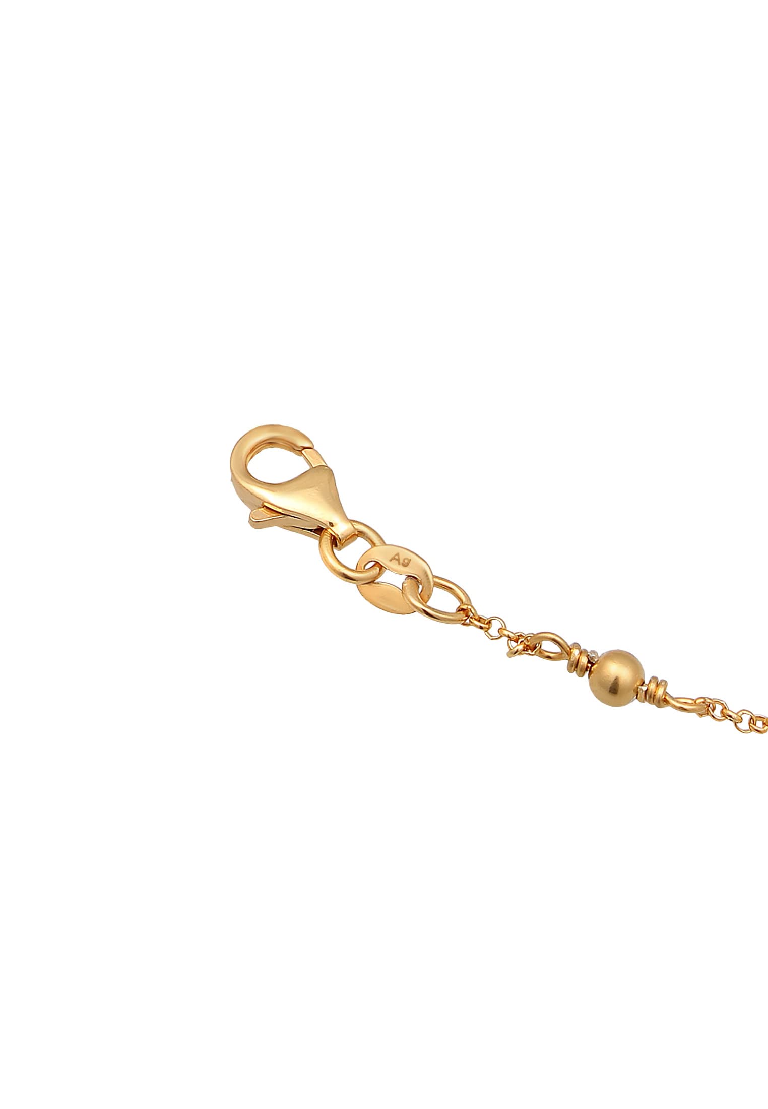 Elli Armband Damen Kugeln mit Süßwasserzuchtperlen 925 Silber vergoldet