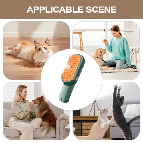Cepillo de vapor para gatos contra la caída de pelo y enredos rebeldes 4