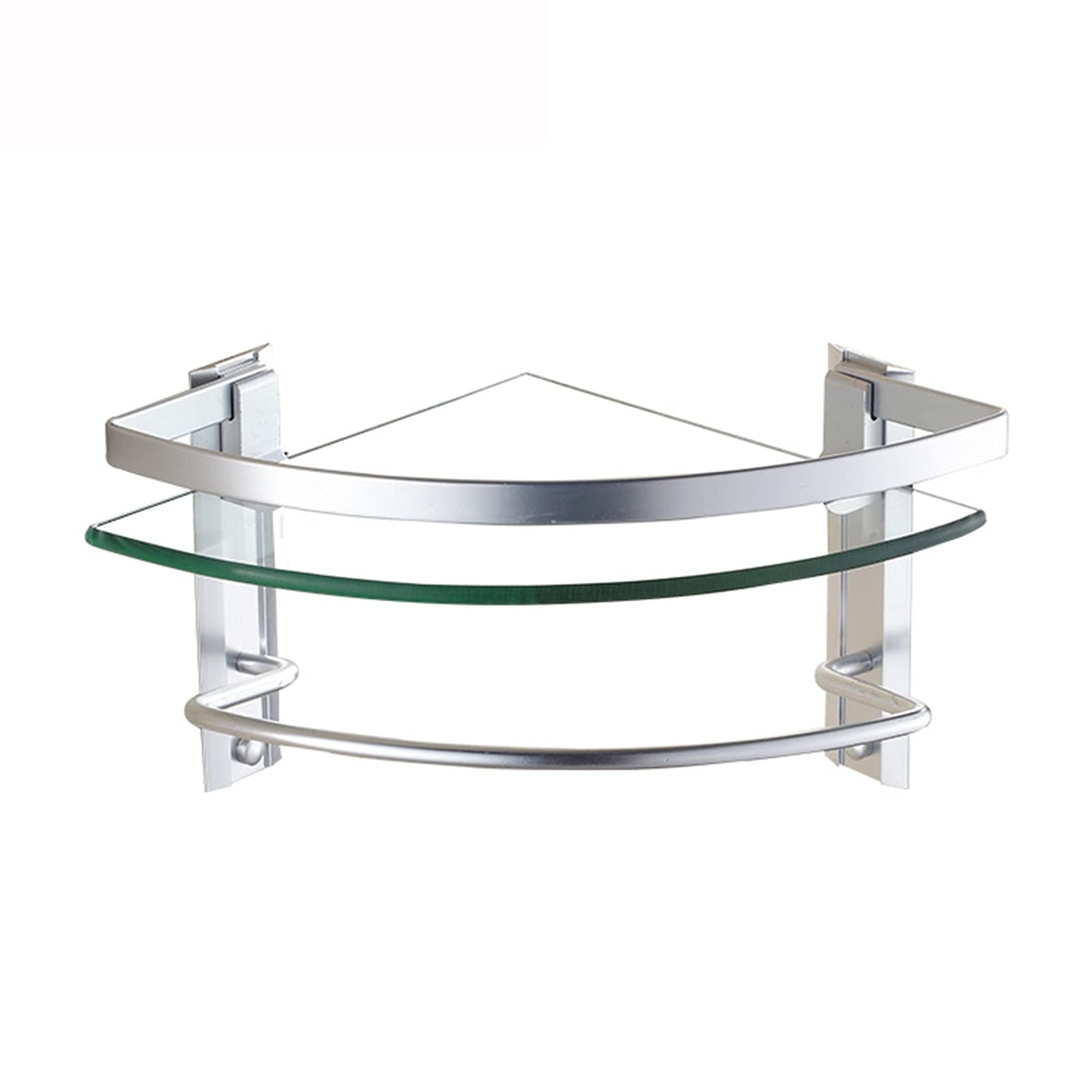 Estante De Ducha, Estante De Esquina para Baño, Estante De Ducha De Esquina De Vidrio para Baño, Estante De Ducha De Aluminio Space con Toallero, Estante De Vid(Estilo1)