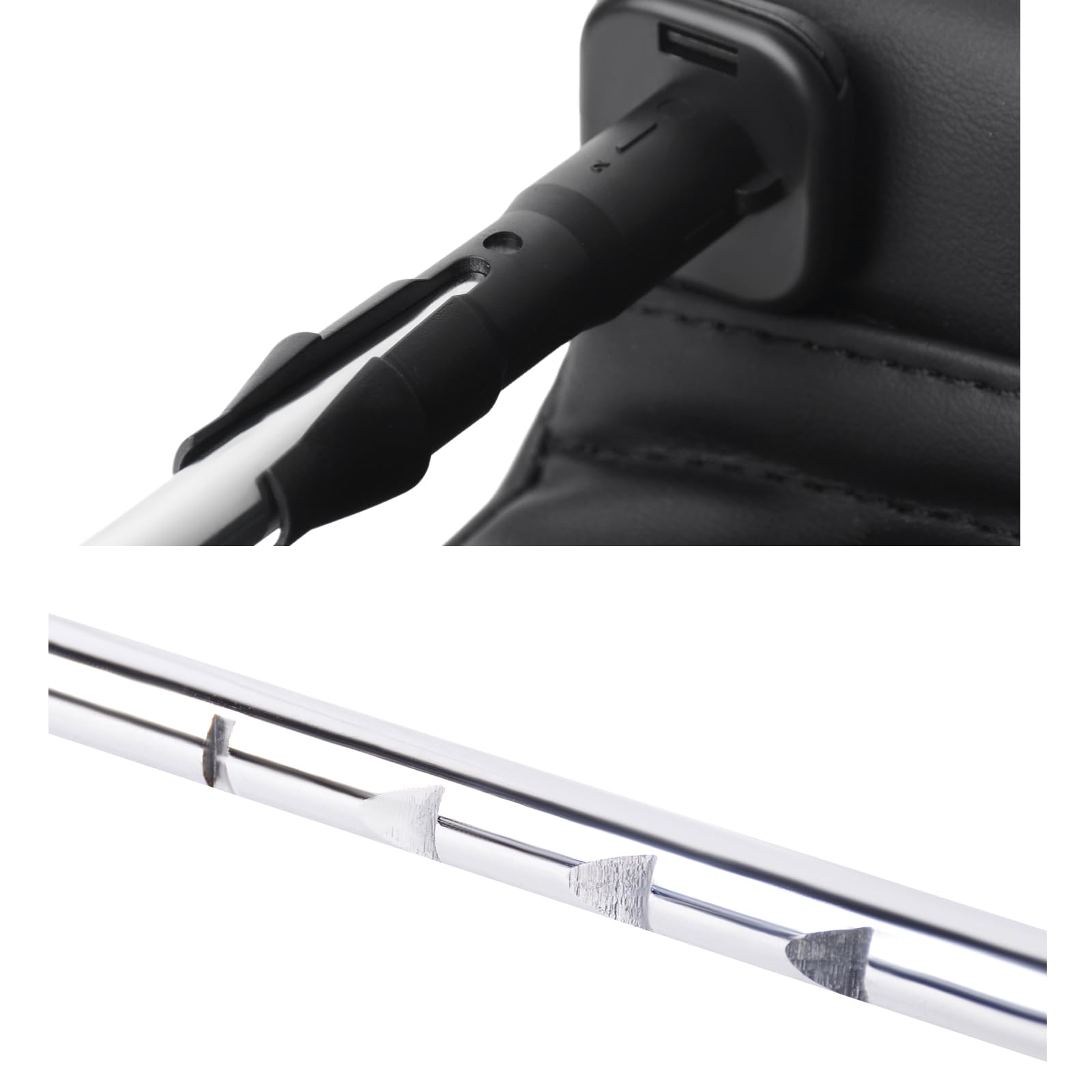 Poggiatesta auto con tubi da 15,9 cm, supporto per collo in memory foam senza oscillazioni, ammortizzatore per riparazione interna del veicolo, supporto stabile per furgone e camper