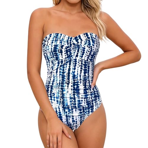 Traje de baño de una pieza para mujer con tirantes extraíbles y espalda convertible elegante para un mantenimiento perfecto traje de baño con capucha sexy para vacaciones de mujer, azul, S